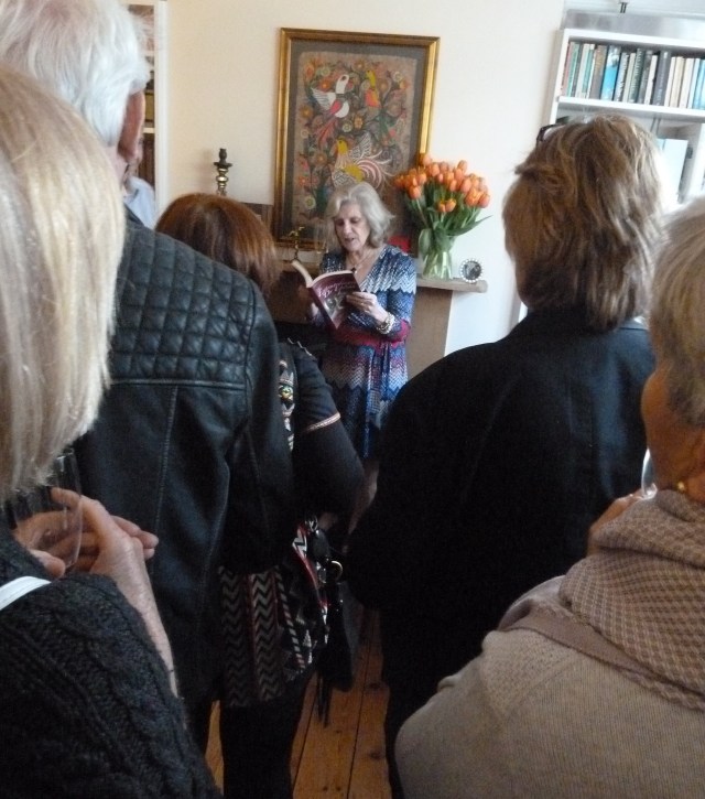 Susan Lee Kerr reading from The Extraordinary Dr Epstein at launch party